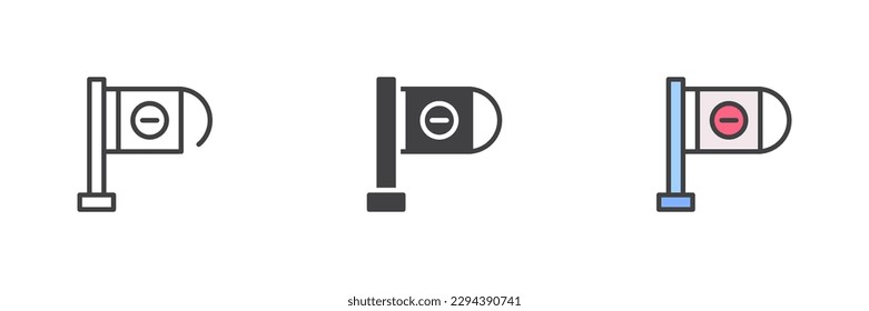 Drehen Sie ein anderes Stilsymbol. Line, Glyph und gefüllte Umrissversion, Einstiegstor Umriss und ausgefülltes Vektorzeichen. Symbol, Logo-Abbildung. Vektorgrafik