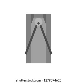Turnstile entry vector urban icon illustration machine. Metal exit rotating platform shop outdoor. Electronic tourniquet system