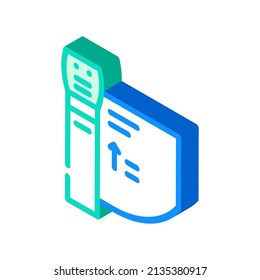 turnstile Ausrüstung isometrische Symbol Vektorgrafik. Drehgerätezeichen einzelne Symbolillustration