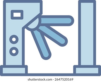 Turnstile Filled Blue Tone Icon