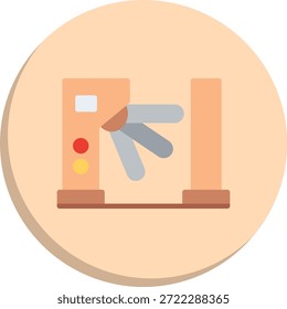 Ícone de Estilo de Círculo Plano com Borboleta
