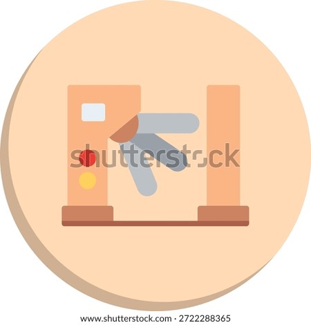 Turnstile Flat Circle Style Icon
