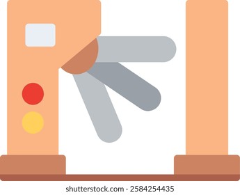 Turnstile Flat Illustration Vector Design