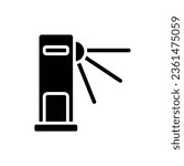 Turnstile Gate Filled Icon Vector Illustration 