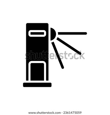 Turnstile Gate Filled Icon Vector Illustration 