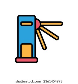 Turnstile Gate Icon Vector Illustration