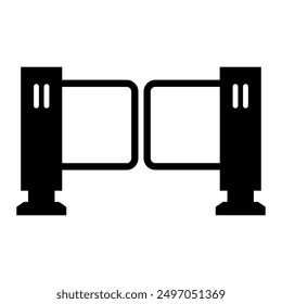 Turnstile icon illustrated on background