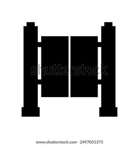 Turnstile icon illustrated on background