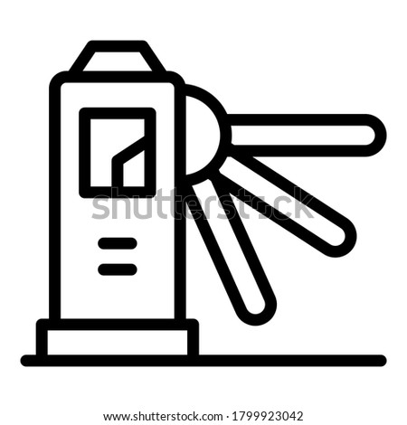 Turnstile icon. Outline turnstile vector icon for web design isolated on white background