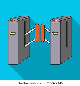 Turnstile, single icon in flat style.Turnstile vector symbol stock illustration web.