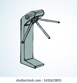 Turnstile. Vector drawing icon sign
