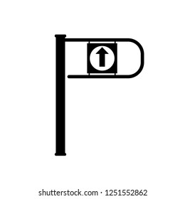 turnstile  vector illustration , flat style ,profile view
