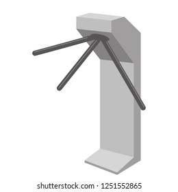 turnstile  vector illustration , flat style ,profile view