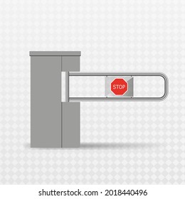 turnstile vector illustration isolated on transparent background, stop sign