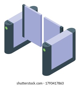 Drehbares Wandersymbol. Isometrisch, ruhend, laufend, Vektorsymbol für Webdesign einzeln auf weißem Hintergrund