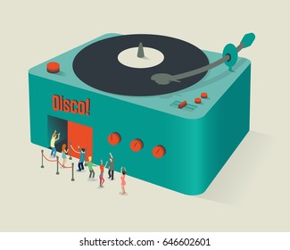 Turntable Disco Club Concept