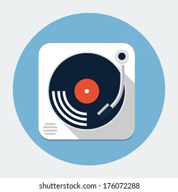 Turntable flat icon
