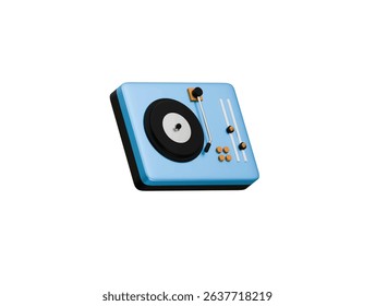 turntable icon 3d illustration render
