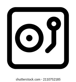 turntable icon with black color