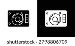 Turntable icon clipart for apps and web