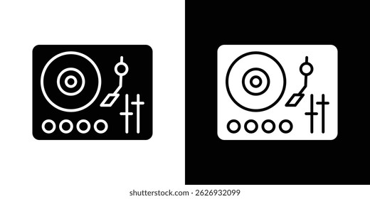 Turntable icon concept, vector illustration