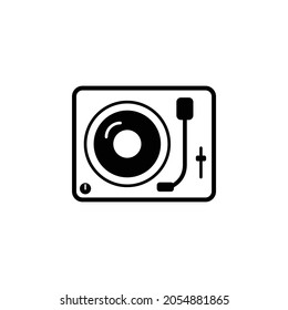 turntable icon, disc vector, music illustration