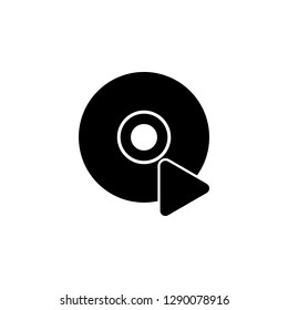 The turntable icon. DJ and gramophone, player, music symbol. Flat Vector illustration