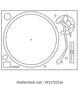 turntable icon, dj music vector 