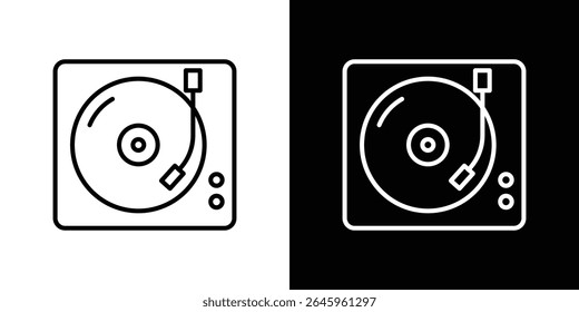 Turntable icon Flat style logo vector. perfect for UI designs