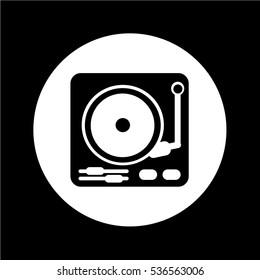 turntable icon illustration design