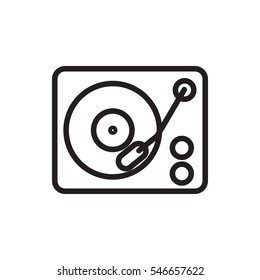 turntable icon illustration isolated vector sign symbol