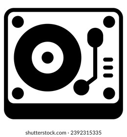 turntable icon illustration for web app, etc