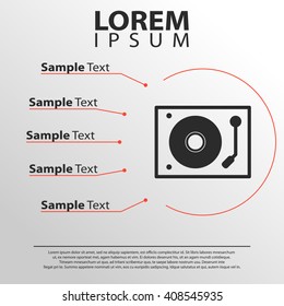 turntable icon. infographics template