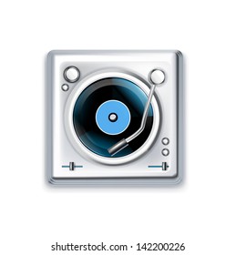turntable icon isolated on white background