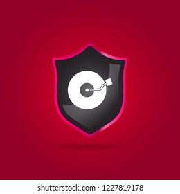 turntable icon. music sign