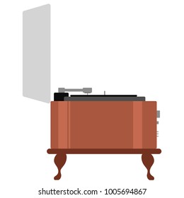 Turntable icon on a white background, Vector illustration