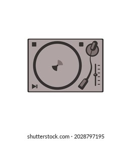 Turntable Symbol auf weißem Hintergrund