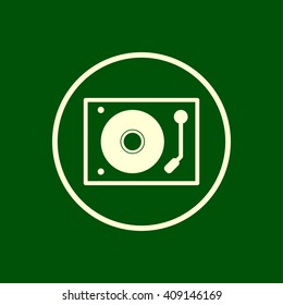 turntable icon. retro vinyl player vector eps10 icon
