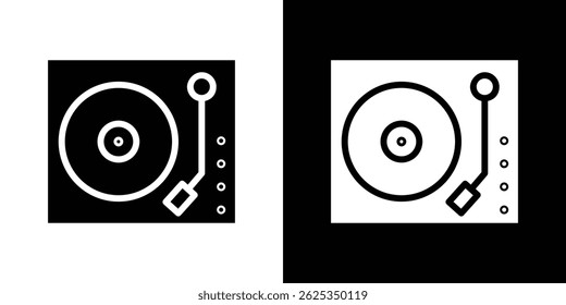 Turntable icon simple line vector. Symbol, logo.