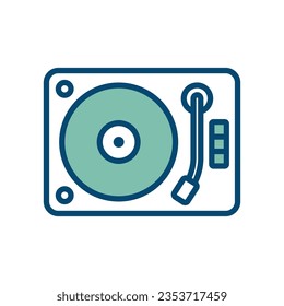 turntable icon vector design template in white background