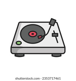turntable icon vector design template in white background