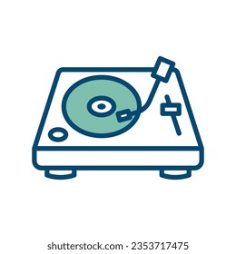 turntable icon vector design template in white background