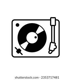 turntable icon vector design template in white background