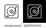 Turntable icon vector, illustration logo template in trendy style