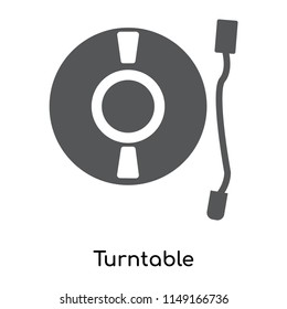 Turntable icon vector isolated on white background for your web and mobile app design, Turntable logo concept