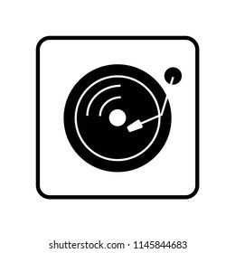 turntable icon vector icon. Simple element illustration. turntable symbol design. Can be used for web and mobile.