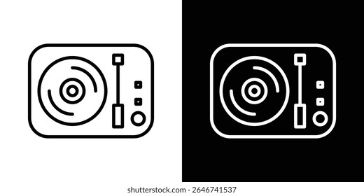 Turntable icon vector simple element illustration editable