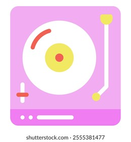 Turntable icon for web, app, infographic, etc