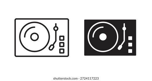 Icono de tocadiscos para su diseño de Sitio web, logotipo, App, interfaz de usuario. EPS10