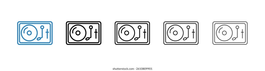 Turntable icons collection vectors for web ui